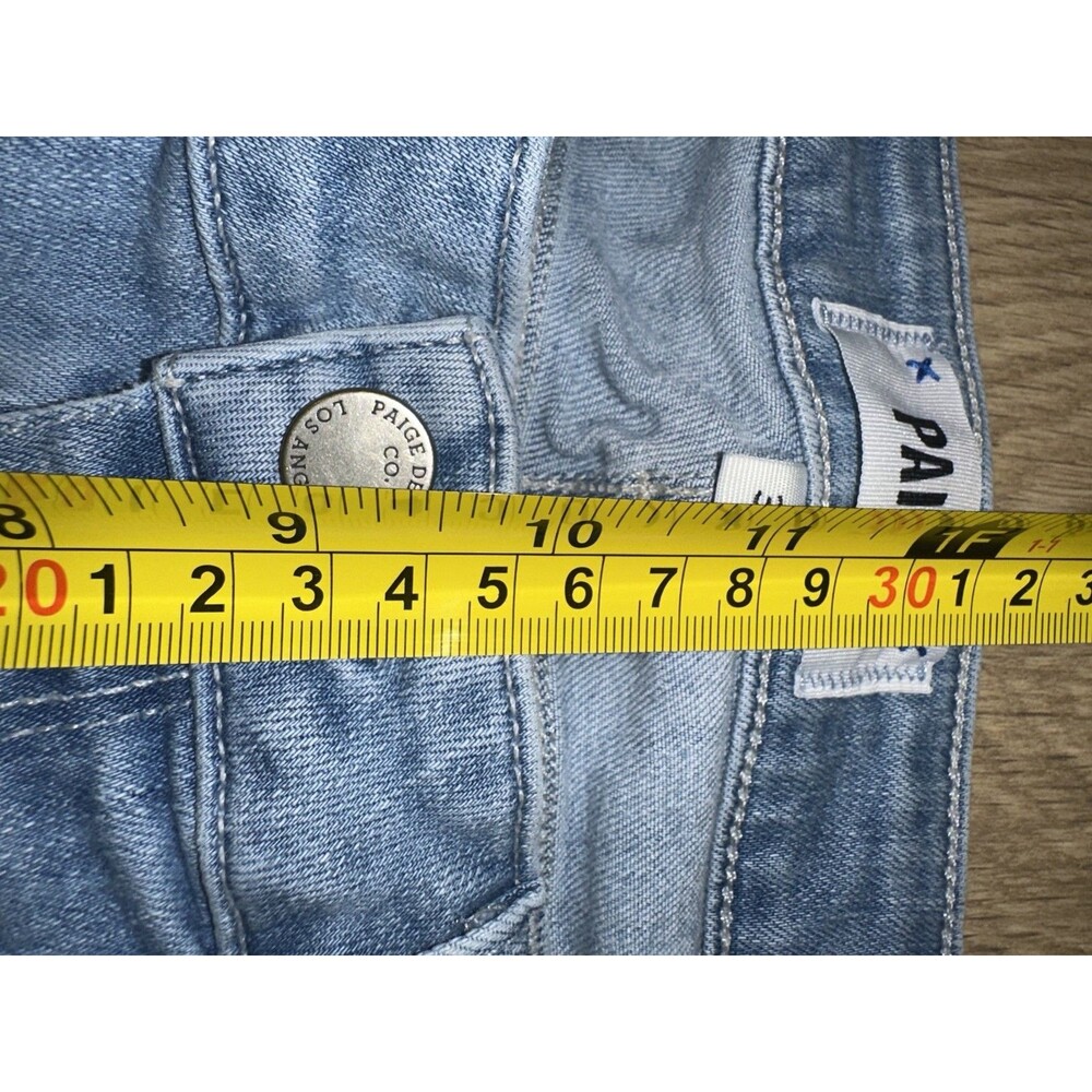Paige Manhattan Womens Bootcut Distressed Open Hem Jeans Size 30x30 (Tagged 31) - Picture 9 of 11